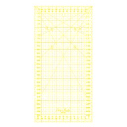 Rastrové pravítko na patchwork 16x32cm M1632-YW žluté