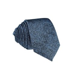 Pánská modrá vzorovaná slim kravata - 6 cm