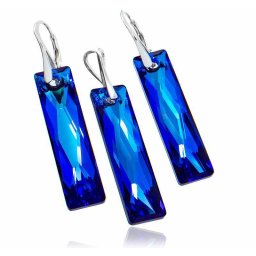 Stříbrná souprava Queen Baquette Bermuda Blue