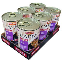 Carny Adult MULTIPACK hovězí a jehněčí - konzerva pro kočky 6x400 g