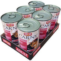 Carny Adult MULTIPACK hovězí a srdce - konzerva pro kočky 6x400 g
