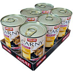 Carny Adult MULTIPACK hovězí, kuře a kachní srdce - konzerva pro kočky 6x400 g