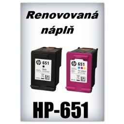 SuperNakup - Náplně do tiskáren - SADA HP-651 XL black + HP-651 XL color - renovované
