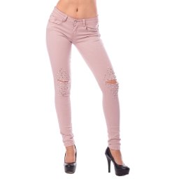 V&V Dámské starorůžové jeans Pyramid - 25