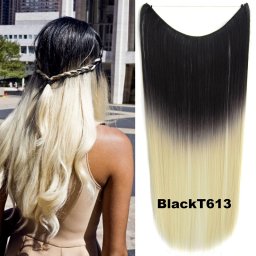 Girlshow Flip in vlasy - 55 cm dlouhý pás vlasů Black T 613