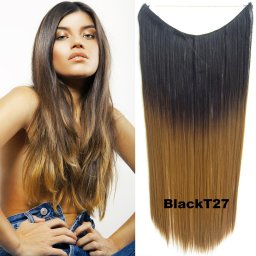 Girlshow Flip in vlasy - 55 cm dlouhý pás vlasů Black T 27