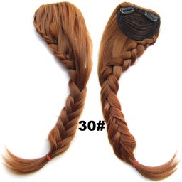 Girlshow Clip in ofina s pleteným copánkem - 30 (světlý kaštan)