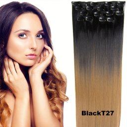 Girlshow Clip in sada OMBRE - odstín Black T 27