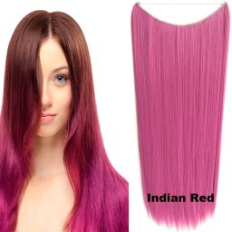 Girlshow Flip in vlasy - 60 cm dlouhý pás vlasů Indian Red