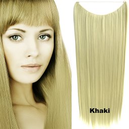 Girlshow Flip in vlasy - 60 cm dlouhý pás vlasů Khaki