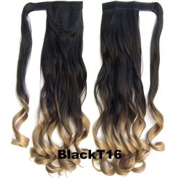 Girlshow Culík, cop s omotávkou vlnitý OMBRE - odstín Black T 16
