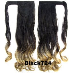 Girlshow Culík, cop s omotávkou vlnitý OMBRE - odstín Black T 24