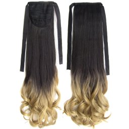 Girlshow Culík, cop na zavazování vlnitý OMBRE - odstín Black T 24