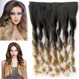Girlshow Clip in vlasy - 55 cm vlnitý pás vlasů lokny OMBRE - odstín 2T16