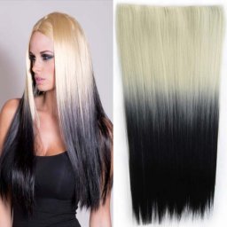 Girlshow Clip in vlasy - 60 cm dlouhý pás vlasů OMBRE - odstín 613 T Black