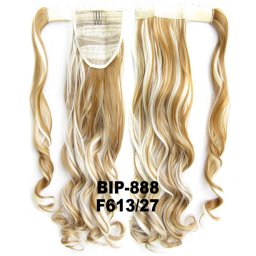 Girlshow Culík - cop vlnitý, 57 cm se suchým zipem a omotávkou - F613/27 (melír beach blond v karamelové)