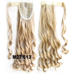 Girlshow Culík - cop vlnitý, 57 cm se suchým zipem a omotávkou - M27/613 (mix karamelová/beach blond)