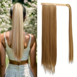 Girlshow Culík, cop rovný s omotávkou 57 cm - F613/27 (melír beach blond v karamelové)