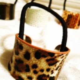 Spona pro tvorbu copu kovová podkova - leopard