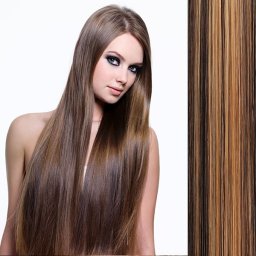 Girlshow Clip in vlasy - sada DE-LUXE, 57 cm, odstín - F4/27 (melír)