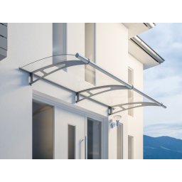 Nerezová vchodová stříška Lightline 190 x 95 cm, čirá