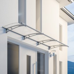 Nerezová vchodová stříška Lightline 270 x 95 cm, čirá