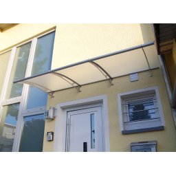 Nerezová vchodová stříška Lightline 270 x 95 cm, saténově bílá