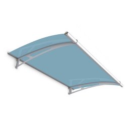 Nerezová vchodová stříška Lightline 150 x 95 cm, saténově modrá