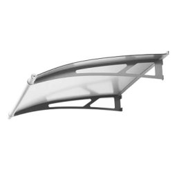 Nerezová vchodová stříška Lightline XL 205 x 142 cm, barva čirá