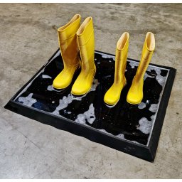 Gumová dezinfekční rohož (vana) na boty, obuv, podrážky FLOMA SD30 - 81 x 98 x 4,7 cm