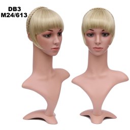 Girlshow Ofina s dvojitou pletenou čelenkou - M24/613 (mix platinově plavá/beach blond)