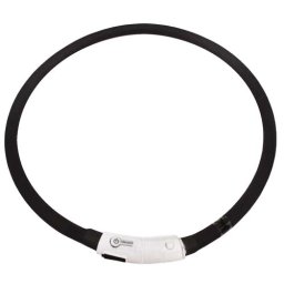 TP Silikonový LED svítící obojek USB 1,0x70cm nastavitelný pro psy
