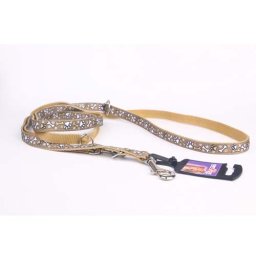 COBBYS PET Vodítko FRIENDLY DOG 16mm/220cm nastavitelné hnědé, kosti