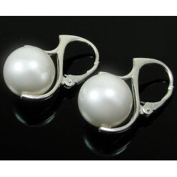 PEARLS stříbrné náušnice White