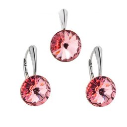 Stříbrná souprava kolečka Rivoli Rose
