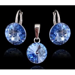 Stříbrná souprava Rivoli Light Sapphire