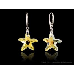 Stříbrné visací náušnice Starfish AB