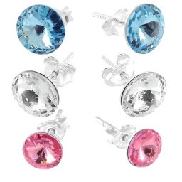Stříbrné náušnice Rivoli - set 3 páry