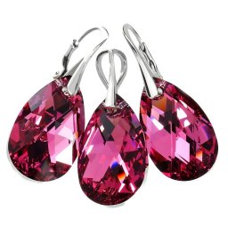 Stříbrná souprava Pear Rose CAL