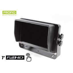 Dotykový 7 "Monitor HD pro couvací kamery + 4 FULL HD vstupy