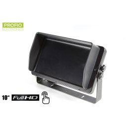 10 "palcový couvací HD monitor s dotykovou obrazovkou + 4 FULL HD vstupy