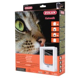 ZOLUX CAT DOOR TUNEL dvířka pro kočku 4 pozice zamykání 15,5x17cm bílé