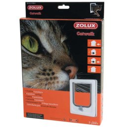 ZOLUX CAT DOOR dvířka pro kočku 4 pozice zamykání 15,5x17cm bílé