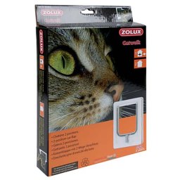 ZOLUX CAT DOOR dvířka pro kočku 2 pozice zamykání 15,5x17cm bílé