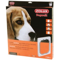 ZOLUX DOGWALK dvířka pro psa 4 pozice zamykání 27x32cm bílé
