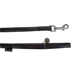 ZOLUX MAX LEATHER Vodítko kožené černé 120x2cm