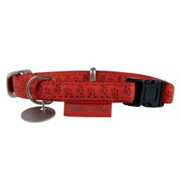 ZOLUX MAX LEATHER Obojek kožený červený 15mm