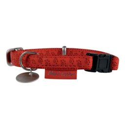 ZOLUX MAX LEATHER Obojek kožený červený 25mm