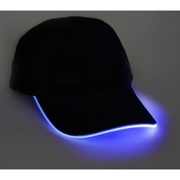 LED kšiltovka - modrá