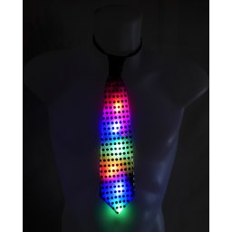 Svítící kravata LED s RGB barvami